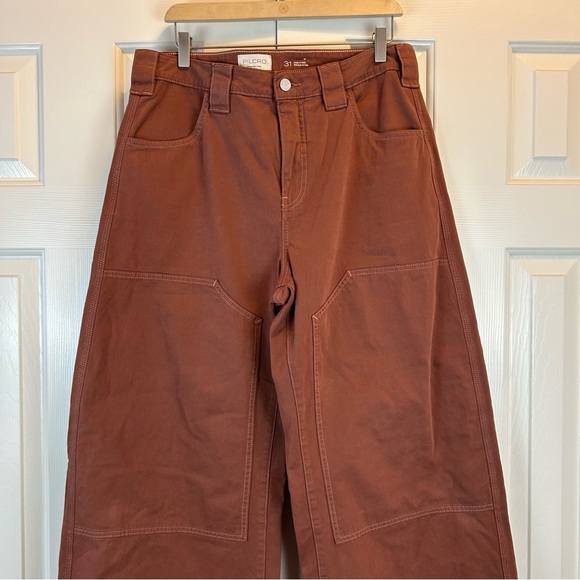 Anthropologie Pilcro Brown Puddle Wide Leg Pants - Picture 3 of 12